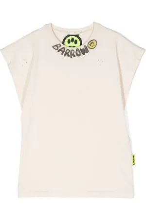 BARROW Distressed-effect cotton T-shirt