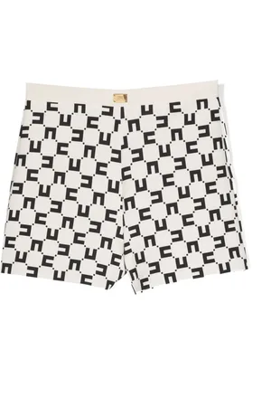 Elisabetta Franchi Monogram-print crepe shorts