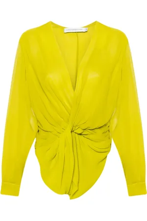 CHRISTOPHER ESBER Springs silk twist-front blouse