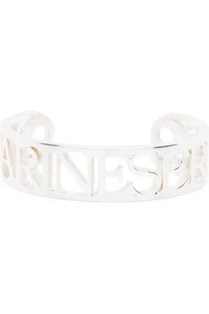 Marine Serre Logo cut-out open-cuff bracelet