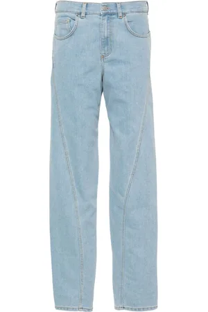 MUGLER Spiral low-rise tapered jeans