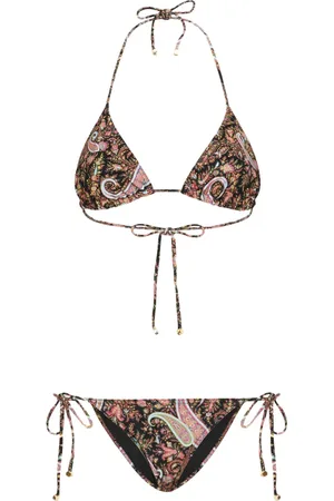 Etro Paisley-print halterneck bikini