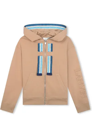Lanvin Chevron-appliqu?? cotton cardigan