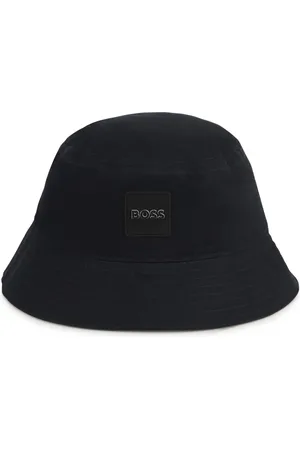 HUGO BOSS Logo-appliqué cotton bucket hat