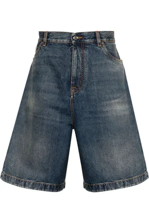 Etro Pegaso-embroidered denim shorts