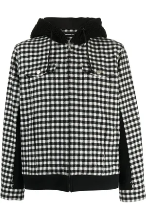 UNDERCOVER Check-print hooded jacket