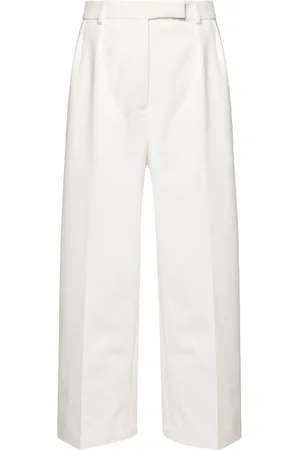Thom Browne Pleated cropped cotton trousers