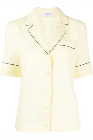 OFF-WHITE Logo-jacquard bowling shirt