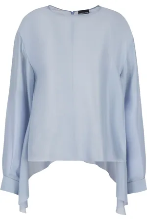 Giorgio Armani Knot-detail silk blouse