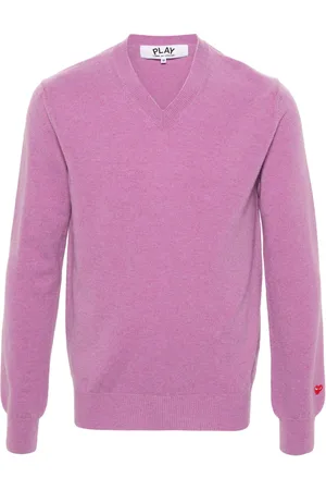 Comme des Garçons Logo-appliqué wool jumper