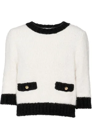 Prada Contrast-trim cashmere-silk jumper
