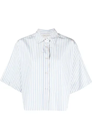 FORTE FORTE Striped button-up cropped shirt