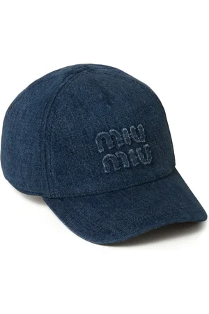 Miu Miu Logo-embroidered denim cap