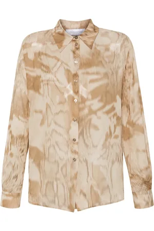 BLUMARINE Graphic-print fluid shirt