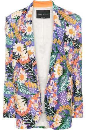 HEBE STUDIO Embroidered single-breasted blazer