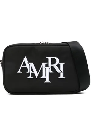 AMIRI Staggered logo-embroidered messenger bag