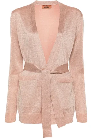 Missoni Metallic-threading belted cardigan