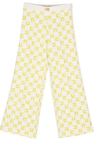 Elisabetta Franchi Monogram-print pleated trousers