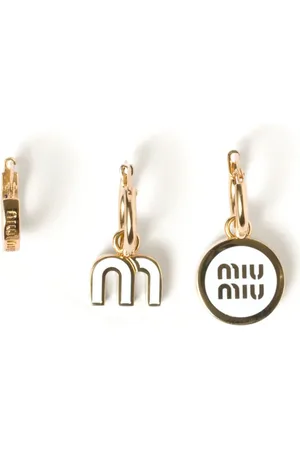 Miu Miu Enamel hoop earrings (set of three)