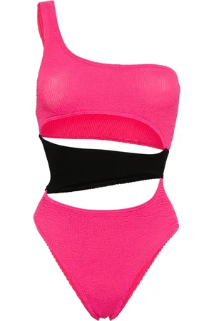 Bond Eye Splice cut-out smocked swimsuit