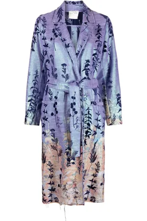 FORTE FORTE Single-breasted patterned-jacquard coat