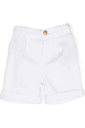 Balmain Lion-buttons twill shorts