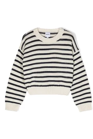 Aspesi Crochet-panelled cotton jumper