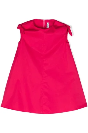 Il gufo Knot-detailing poplin dress