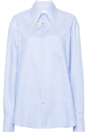 GIUSEPPE DI MORABITO Metal-tips striped shirt