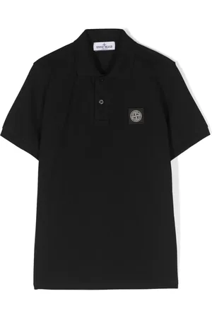 Stone Island Compass-motif cotton polo shirt