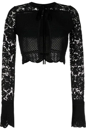 Roberto Cavalli Cropped open-knit top