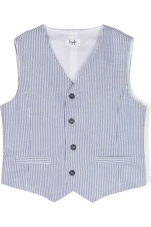 Il gufo Striped seersucker gilet