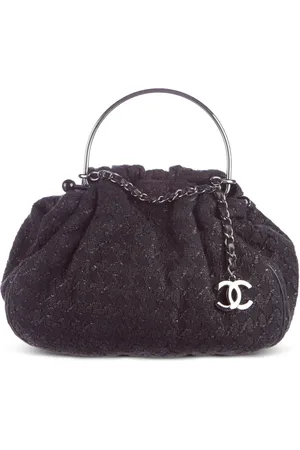 CHANEL 2005 CC tweed tote bag