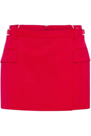 DION LEE Cut-out wrap miniskirt