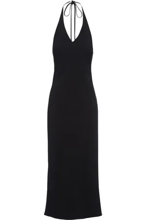 Prada Halterneck sablé midi dress