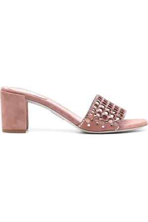 RENE CAOVILLA Ginger 60mm suede mules