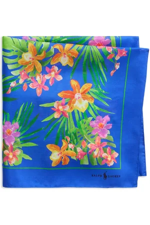 Ralph Lauren Floral-print mulberry silk scarf