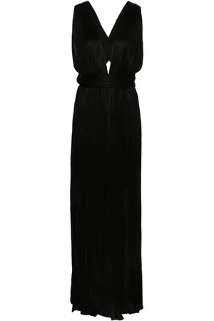 MARIA LUCIA HOHAN Kim plissé silk maxi dress