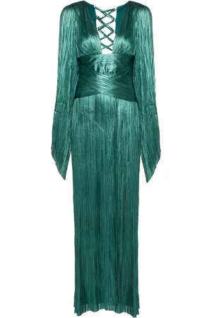 MARIA LUCIA HOHAN Alana plissé silk gown
