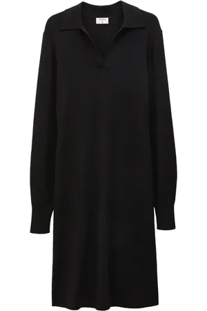 Filippa K Logo-embroidered knitted polo dress