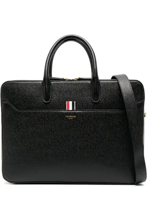 Thom Browne Grosgrain-loop tote bag