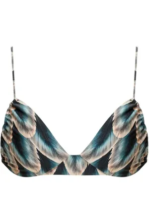 Agua by Agua Bendita Teresa Pluma feather-print bikini top