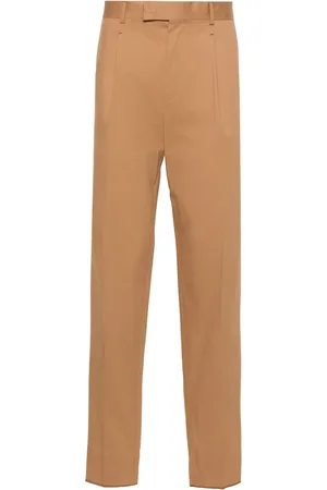 Ermenegildo Zegna Mid-rise pleated chino trousers