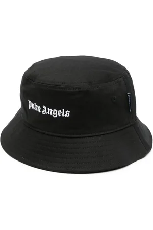 Palm Angels Embroidered-logo cotton bucket hat