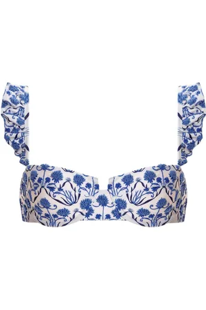 Agua by Agua Bendita Kiwi Ventura embroidered-design bikini top