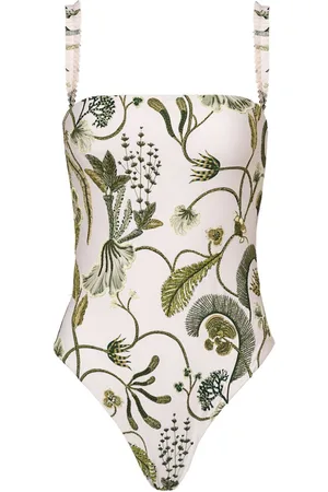 Agua by Agua Bendita Limón Algae floral-print swimsuit