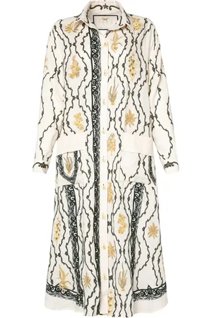 Agua by Agua Bendita Frida Calado linen maxi shirt