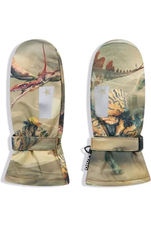 Molo Ancient Time dinosaur-print gloves