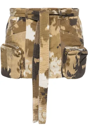 BLUMARINE Camouflage-print mini skirt