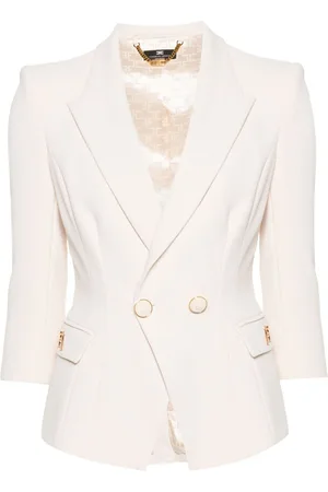 Elisabetta Franchi Double-breasted crepe blazer